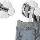 JQK Polishe Steel Towel Hook, Coat Robe Clothes Hook for Bathroom Kitchen Garage Wall Mounted 2 Pack, 304 Stainless Steel, TH600-CH-P2