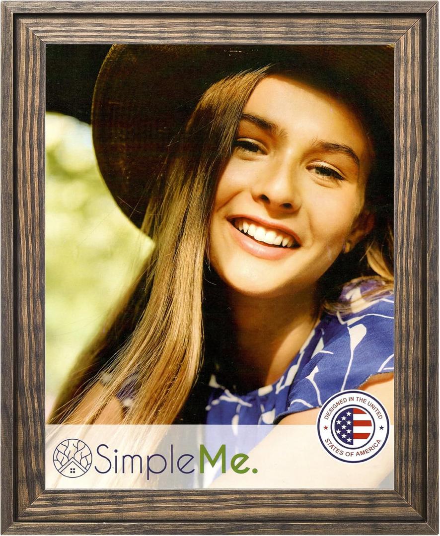 SimpleMe 20x24 Solid Wood Poster Picture Frame - Rustic Natural Wooden Wall Photo Frames, Grey (20x24 (1 Pack))