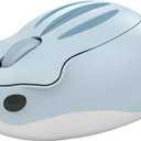2.4GHz Wireless Mouse Cute Hamster Shape Less Noice Portable Mobile Optical 1200DPI USB Mice Cordless Mouse for PC Laptop Computer Notebook MacBook Kids Girl Men Women Mom Dad Gift (Blue)