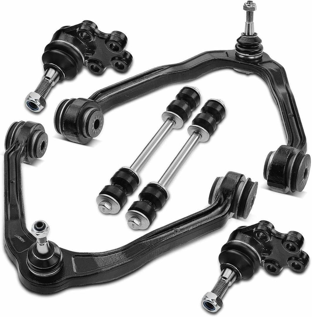 A-Premium 6Pcs Front Suspension Kit, Upper Control Arm, Sway Bar Link
