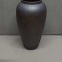 Rustic Ceramic Vase  13.8" Large Black Ceramic Vase for Home Decor, Modern Terracotta Floor Vase for Living Room, Entryway, Kitchen, Black Vases for Centerpieces, Housewarming Gifts (Black and Brown)