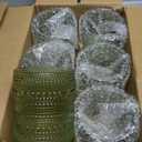 Kate Aspen Sage Green Hobnail Beaded Drinking Glasses Set of 6-10 oz Vintage Glassware, Holiday Entertaining Drinkware, Water & Cocktail Glasses - Great Christmas or Hostess Gift