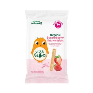 Little Bellies Organic Strawberry Pick-Me Sticks Baby Snack (Pack of 5 x 0.56 oz Individual Packs) (EXP 01/26/27)