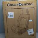 CoverCenter for Ford F150 Seat Covers 2023 2022-2015, Custom-Fit Front Only Seat Cover for 2015-2023 F150 XL/XLT Carbon Fiber Leather Car Trucks Accessories (6PCS, Front Only) (4.Black with carbon fiber(Front only))