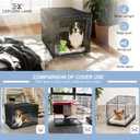 Explore Land Breathable Dog Crate Cover - 4 Sides Mesh Ventilation, Pet Kennel Cover, All Sides Open, Universal Fit for 1 2 3 Doors 24 inches Wire Dog Crate 2 Pack