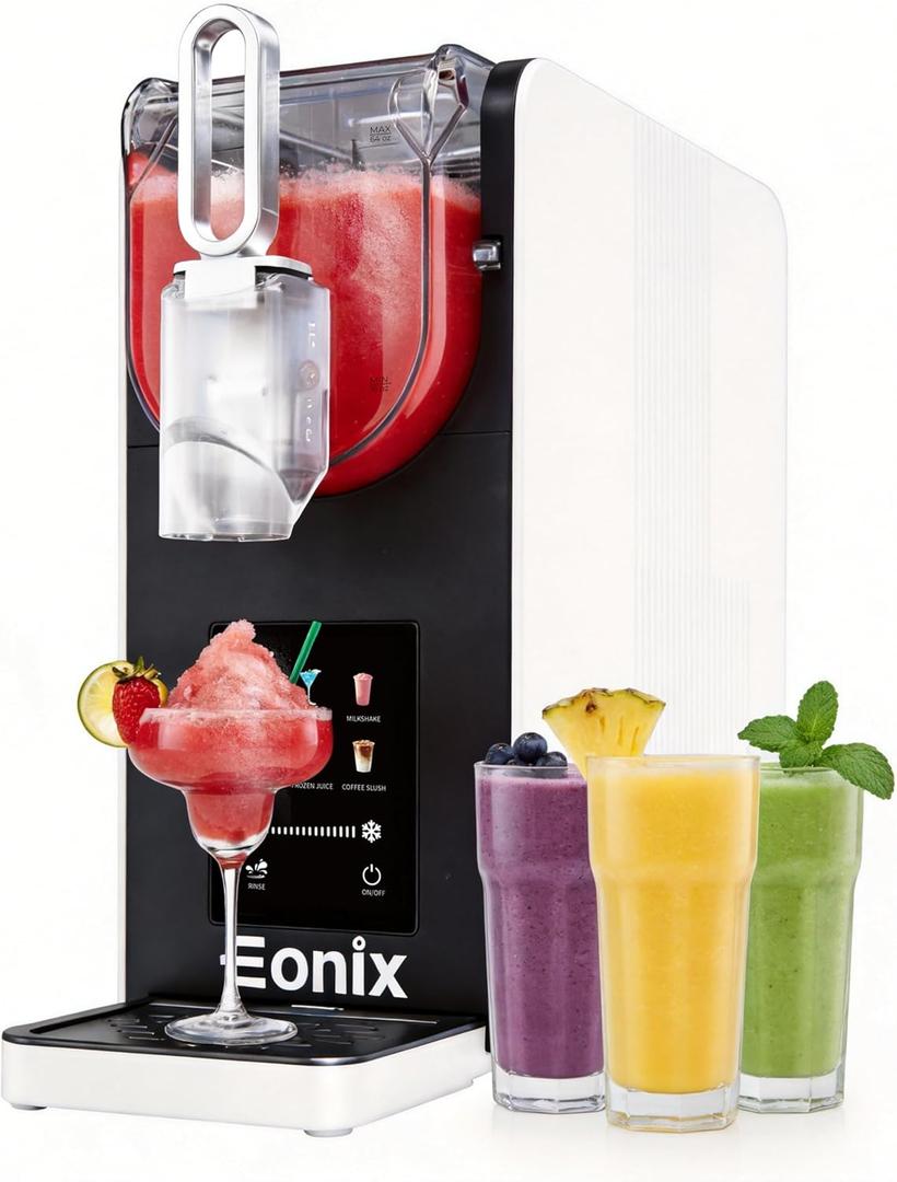EONIX Slushie Machine for Home- No Ice Needed, 64oz Professional Drink & Slushy Machine with 6 Preset Programs,Auto-Clean,Frozen Margaritas, Frappés,Milkshake