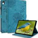 ipad air 4th/5th generation case(10.9"), Compatible with iPad Air 11 inch Case(M2/M3/M5, 11"), Dandelion Cover with Kickstand for Pencil Holder, Magnetic Closure and Precise Cutouts Leather Cover Blue