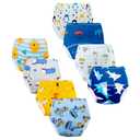 Potty Training Underwear for Boys, Toddler Learning Designs Training Pants(8 Packs, Multi-Colored, 2-3T, S)