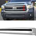 Kojem Hood Molding Compatible with 2014-2021 Toyota Tundra Hood Scoop Chrome Platinum Style Silver Front Upper Grille Replacement for 761800C030 TO1231102 REPT133702