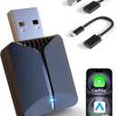 2026 Wireless Carplay Adapter-Android Auto Wireless Adapter 2 in 1, 5.4/6GHz Carplay Bluetooth Adapter Plug and Play Auto Reconnect, Mini Size with USB&Type-C Extension Cable,for iPhone & Android