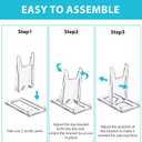 24 Pack Adjustable Book Display Stand, Crystal Clear Acrylic Book Easel, Comic Holder (4.41 x 4.13 x 2.36 Inch)