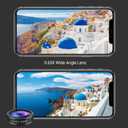 MIAO LAB 5 in 1 Phone Camera Lens Kit -0.63X Wide Angle Lens & 15X Macro Lens+190Fisheye Lens/CPL + 2X Telephoto Lens Compatible with iPhone Samsung Sony and Most of Smartphone