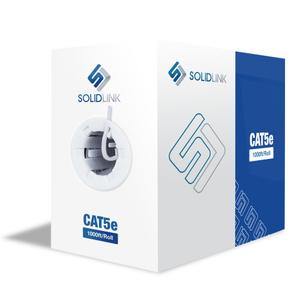 CAT5e Ethernet Cable 1000ft 24AWG Solid CCA UTP Unshielded CAT 5e, High Speed Lan Network, RJ45 Cable, Easy Pull Box Ethernet Cord (White)