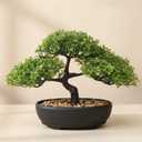 ALAGIRLS Artificial Bonsai Tree, Fake Juniper Plants Indoor Small Fake Bonsai Tree Indoor with Pot and Pebbles Artificial Bonsai Tree Indoor for Desk Home Office Bathroom Shelf Decorations