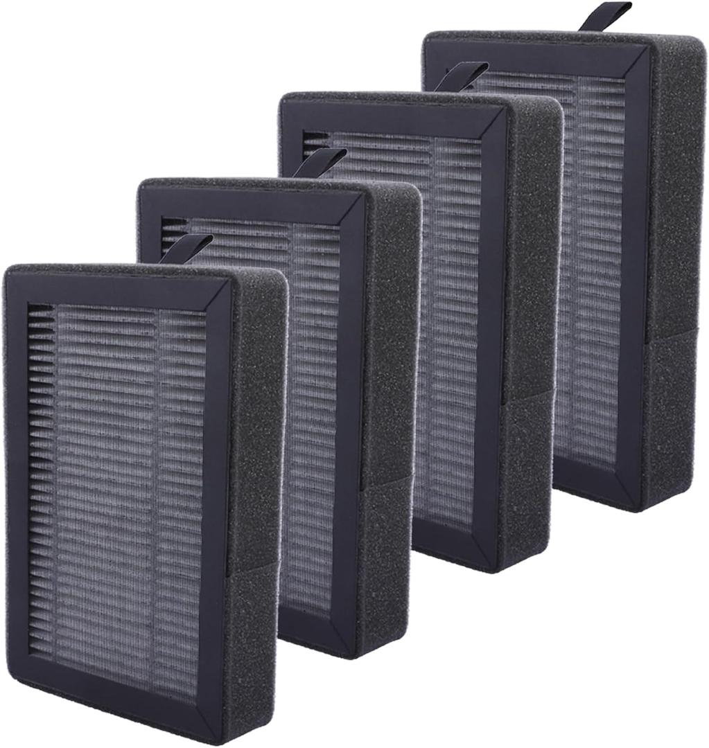 KEEPOW LV-H128 Replacement Filter 4 Pack Compatible with LEVOIT LV-H128/PUURVSAS (HM669A) / ROVACS (RV60) Air Purifier, LV-H128 H13 True HEPA Replacement Filter