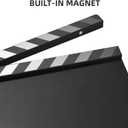 Andoer Acrylic Clapperboard Action Cut Board Movie Film Clapper Film Clapboard Small Clapperboard Movie Director's Slate Cut Action Scene Clapper Board Film Slate Dry Movie Clap Board for Filming
