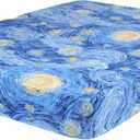 hyha Printed Couch Cushion Covers, Floral Sofa Covers Washable for 2 Cushion Couch, Stretch Pattern Outdoor Cushion Covers for Patio Furniture with Elastic Bottom(Medium, Starry Sky)