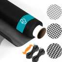 Window Screen,40Mesh High Density Dust and Pollen Filtration Anti-Allergy Window Screen Mesh,37.4IN x 16.4FT Polyester Screen Replacement Repair Kit for Window, Door,Patio,Porch