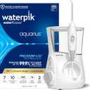 Waterpik Aquarius Water Flosser For Teeth Cleaning, Gums, Braces, Dental Care, Electric Power With 10 Settings, 7 Tips For Multiple Users And Needs, ADA Accepted, White WP-660 
