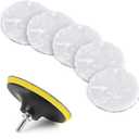 7 Pcs 6 Inch (150 mm) Wool Polishing Buffing Pad Car Polisher Buffer Drill Attachment with M14 Drill Adapter