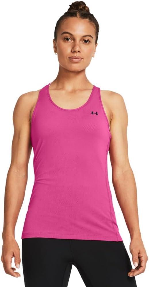 Under Armour Women's HeatGear Racer Tank (X-Large, (686) Astro Pink / / Black)