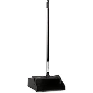 Carlisle FoodService Products DuoPan Upright Dust Pan and Broom Set, Essential Cleaning Tools for Home and Commercial Use, 36" Handle, 1 Count, Black