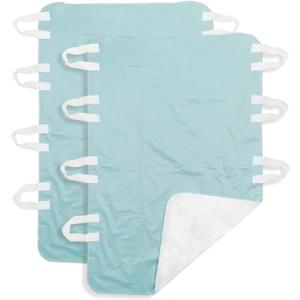 2 Pack Bed Pads for Incontinence Washable Positioning Bed Pad with 8 Handles Washable Reusable Incontinence Mattress Protector Waterproof Bed Pads Incontinence Uderpads for Bedridden Elderly 52 x 36