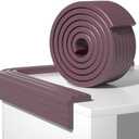Edge Protector,Baby Proofing Baby Edge Protector Strip Safety,Soft Rubber Foam Padding,Edge Corner Guards Protector Corner Edge Bumpers for Furniture (Brown Purple, 6.56Ft x 3.15" W x 0.31" Th)