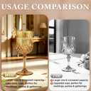 10oz Plastic Wine Glasses, 6 Pack Vintage Goblets for Party, Large
