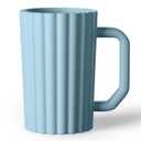 Baby Bath Rinse Cup, Silicone Body Washing Rinser Cup with Easy Grip Handle (Ether)