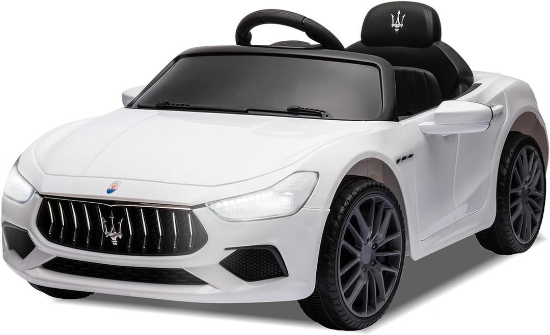 12V Ride On Car with Parent Remote Control Battery Powered Electric Car with 2 Motors Led Lights MP3 Horn Gift for Boys Girl