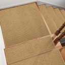 ComiComi Non-Slip Stair Treads Runners - 1 Pack 30''x30'' Stair Runner for Wooden Steps Washable Self Adhesive Stair Landing Rug Stain Resistant Carpet Edging Staircase Mats for Kids and Pets Brown (2'6" x 2'6" (Square))