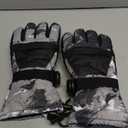 Ski Gloves for Men Women Kids - Waterproof Thermal Winter Snow Gloves, Touchscreen Compatible for Skiing, Snowboarding, Cold Weather, Parent-Child Outdoor Activities (M(Fits Kids 11-15 Years and Women S and M), Black Grey)