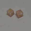2 Pcs Mahjong Crystal Dice 17mm Crystal D6 Dice Pink Dices Set Polished Energy Stone, Spiritual Decor Mahjong Sieve Accessories for Tabletop Game Board Games Casino, Craps(Light Pink) (Cute)
