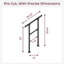 CR Fence & Rail Handrails for Outdoor Steps & Indoor Stair Railing Kit, 1-2 Steps Safety Hand Rail for Porch & Deck