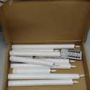 10 Pcs Flameless Taper Candles with Remote Battery Operated Taper Candles Include 6.5'' 7.7" 8.9" 10" 11.2" Fake LED Electric Candle Sticks for Valentine's Day Home Wedding Decor (White)