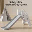 Toddler Slide Large Play Climber Slide PlaySet with Extra Long Slipping Slope Indoor Slide Kids Slide Toddler Playground Toddler Slide Outdoor Toys for Toddlers (White)