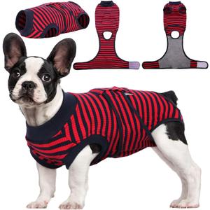 Kuoser Recovery Suit for Dogs Cats After Surgery, Professional Pet Recovery Shirt Dog Abdominal Wounds Bandages, Substitute E-Collar & Cone,Prevent Licking Dog Onesies Pet Surgery Recovery Suit (Medium (Back:13.4-16.1'', Weight:14-25 LB))