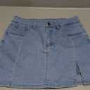 Skorts Skirts for Women Denim Mini Skirt Side Slit with High Waisted Jean Shorts Stretchy Skirt Skorts Skirts for Women Dressy Jean Skort for Teens Going Out Shorts Z-Denim Blue S