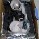 ZMISHIBO 2 Pack 17.9 Inch Socket Fan Light with Remote, Dimmable 3 Colors 6 Speed 1100 Lumens Light Bulb Fan Screw in Ceiling with Lights, Light Socket Ceiling Fan for Bedroom -Black