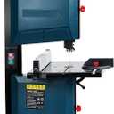 8 in Bandsaw, 3A & 1800RPM Pure Copper Motor Bandsaw, 0-45 Tilting Range, for Woodworking Aluminum Plastic, Benchtop Band Saw with Fence and Miter Gauge