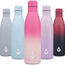 BJPKPK 25oz Insulated Stainless Steel Water Bottles Reusable Metal Travel Sports Water Bottle Keep Cold and Hot, Yellow Ombre