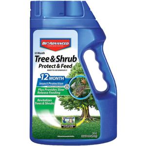 BioAdvanced 12 Month Tree and Shrub Protect and Feed II, Granules, 4 lb, Tree Fertilizer & Outdoor Insect Killer