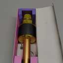 BONAOK Karaoke Microphone for Kids & Adults - Bluetooth Microphones Singing Mic with Disco Lights, Echo Effect, Built-in Speaker Portable Karaoke Player for Party Travel Gifts Q78(Gold)