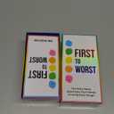 FIRST TO WORST Party Game - The Card Game About How Your Friends and Family Rank Things - White Elephant Gifts, Stocking Stuffers and Board Games Night with Friends with Polarizing Priorities
