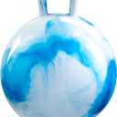 Bedwina Bouncing Ball for Kids  20 Inch Hopper Ball with Handle and Pump | Fun & Durable Bouncy Toy for Children | Safe Inflatable Hopping Toy for Indoor & Outdoor Play, Exercise & Active Fun (Ages 7-10 (20 Inch), Marble Blue / White)