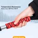 EcoNour 27" Aluminum Snow Brush 4 Pack with Ice Scrapers for Car Windshield and Window | Car Snow Scraper and Brush with Ergonomic Foam Grip Winter Accessories (Orange, Pink, Green, Blue)