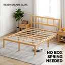 14 Inch Bamboo Bed Frame Solid Wood Platform BedFrame