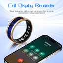 Smart Ring for Women & Men, Fitness & Health Tracker with Display Screen, IP68 Waterproof Smart Rings for Health Monitoring, Fitness Tracker Ring with Call Notification, No App Fees (Rose Gold, 10#)