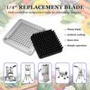 Replacement Chopper 1/4" Blade, Commercial Vegetable Chopper Dicer, French Fry Cutter Stainless Steel Blade for Fruit Cutting Machine Tomato Onion Pusher Block